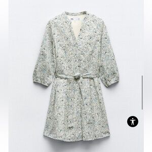 Zara | Eyelet Blue and White Rubberized Fabric - Sz. M